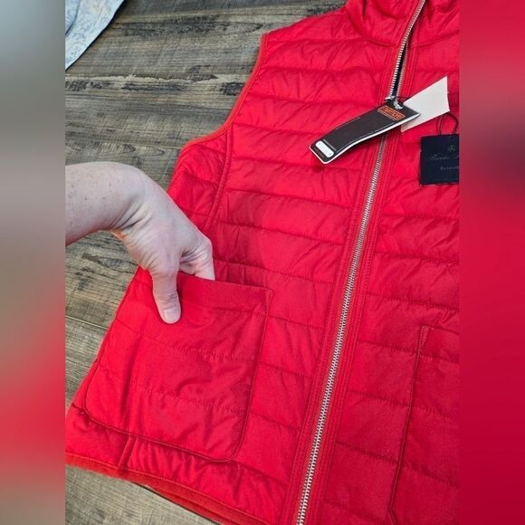 Nwt Brooks Brothers Thermore Reversible women's insulated vest red or blue plaid - Picture 4 of 12